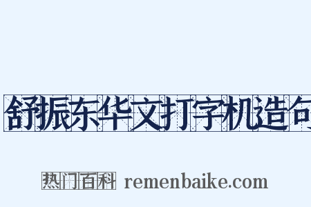舒振东华文打字机造句是什么意思的图片